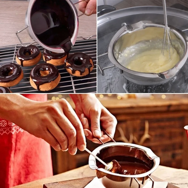 Stainless Chocolate Butter Melting Pot Pan Home Kitchen Milk Bowl Double Boiler Home Baking Tools
Stainless Chocolate Butter Melting Pot Pan Home Kitchen Milk Bowl Double Boiler Home Baking Tools