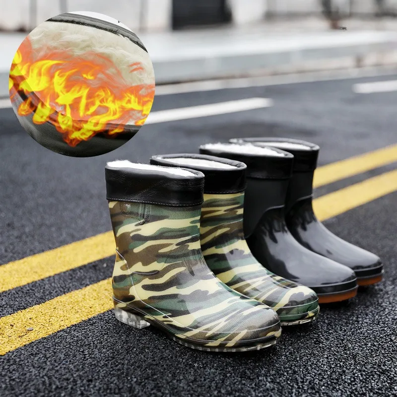 Мужские непромокаемые ботинки, нескользящая прочная обувь, съемный плюш, теплая уличная модная водонепроницаемая обувь, для зимы 
Мужские непромокаемые ботинки, нескользящая прочная обувь, съемный плюш, теплая уличная модная водонепроницаемая обувь, для зимы