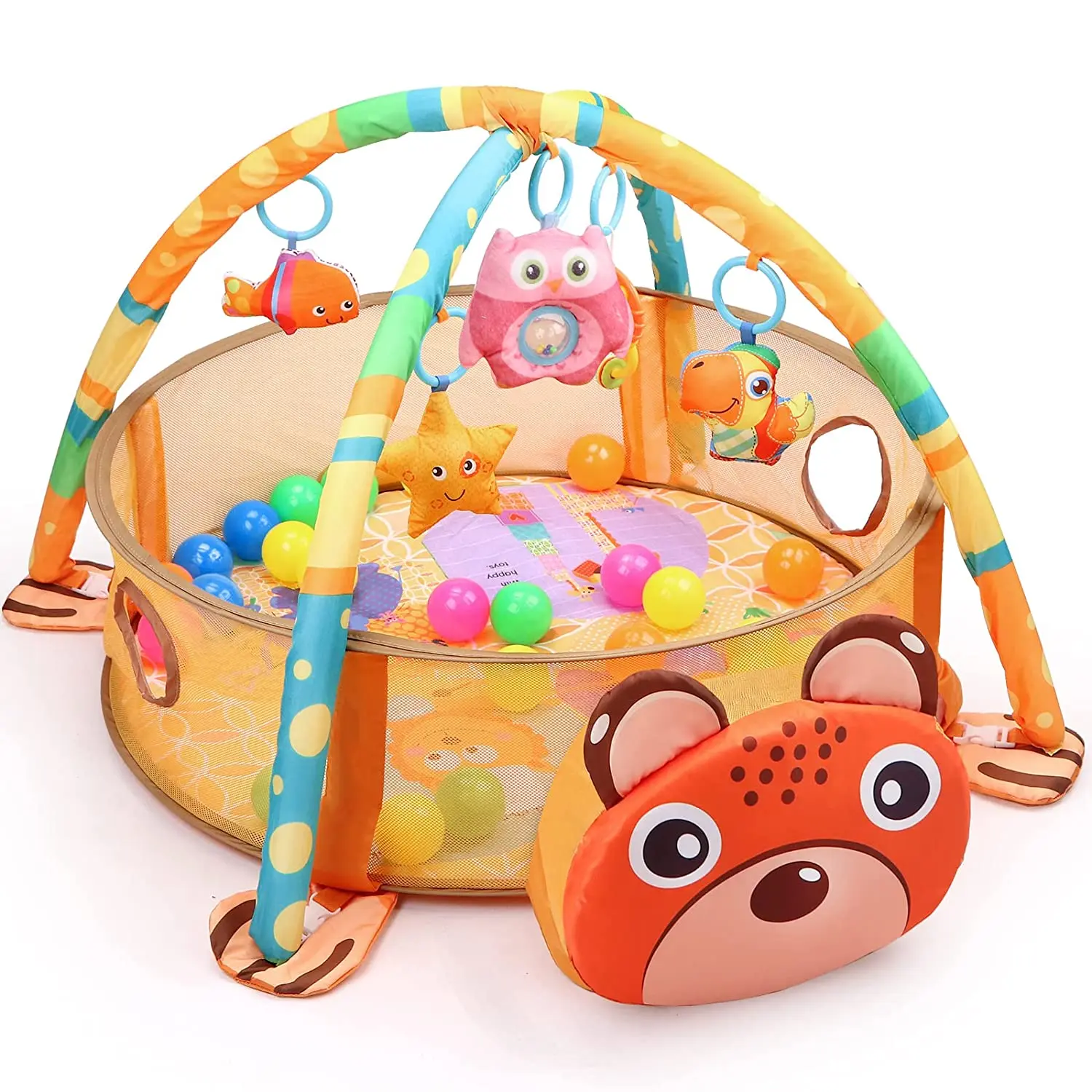 Baby Gym Play Mat for Baby 0-12 Month Infant Activity Center Playmat with Toys for Newborn Brain Sensory Exploration Development
Baby Gym Play Mat for Baby 0-12 Month Infant Activity Center Playmat with Toys for Newborn Brain Sensory Exploration Development