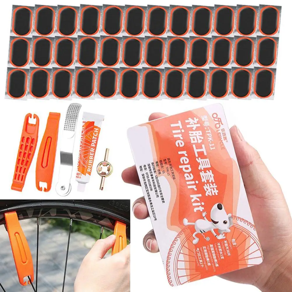 Bicycle Tire Repair Kit Include High-strength Tire Lever Inner Tube Patch Filler Glue Cycling Accessories
Bicycle Tire Repair Kit Include High-strength Tire Lever Inner Tube Patch Filler Glue Cycling Accessories