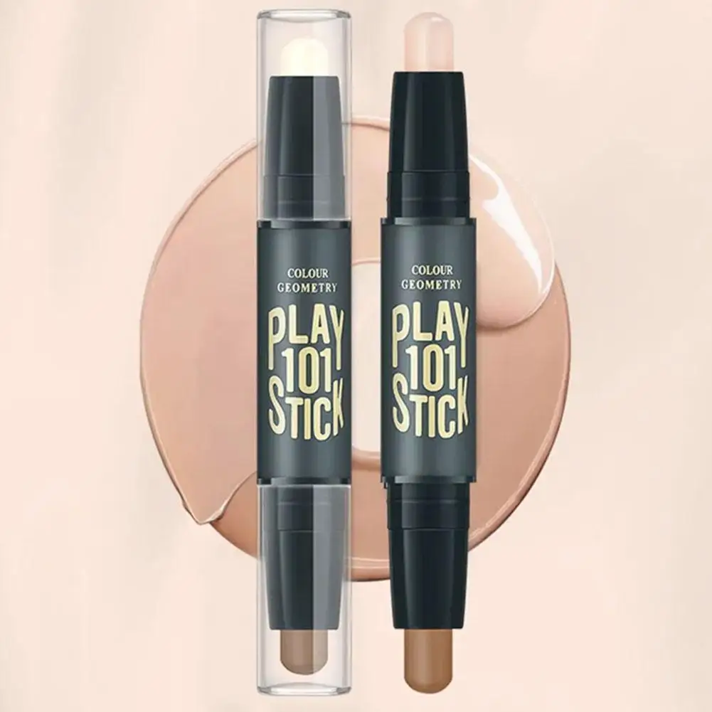 

Sdotter Double-head High-light Contour Stick Dual-use Nose Highlighter Tools Lasting Powder Repair Concealer Makeup Long Shadow
