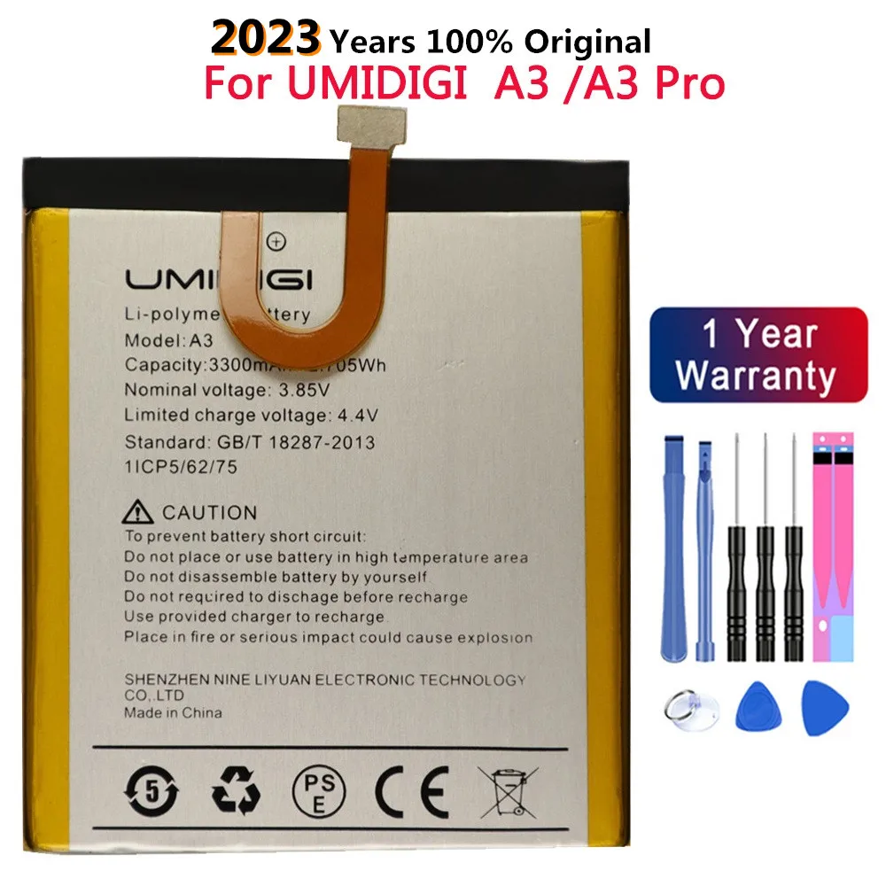 2023 год оригинальный аккумулятор UMI для телефона UMIDIGI A3 / A3 Pro A3Pro аккумулятор 3300 мАч высокое качество с номером отслеживания + Инструменты
2023 год оригинальный аккумулятор UMI для телефона UMIDIGI A3 / A3 Pro A3Pro аккумулятор 3300 мАч высокое качество с номером отслеживания + Инструменты