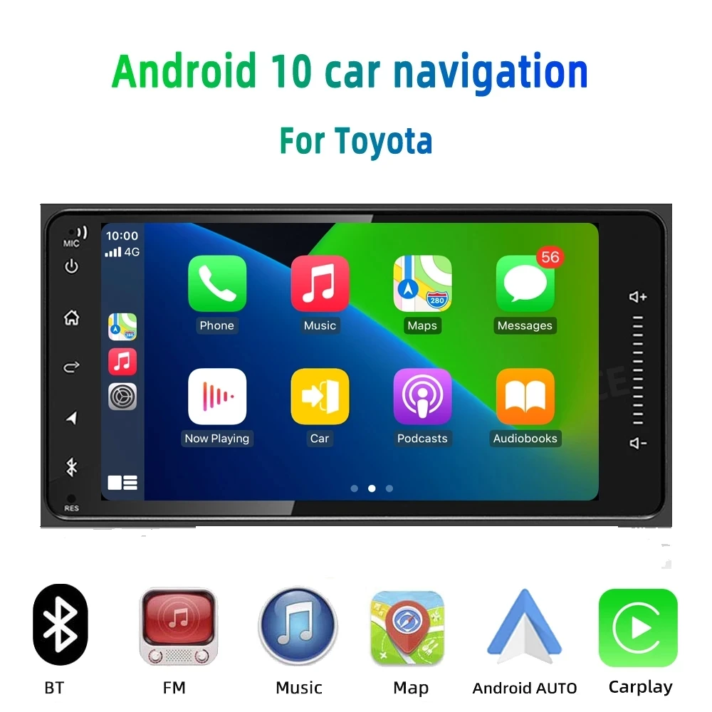 7" Wireless Carplay Car Radio Android Auto 2Din GPS Navigation Multimedia For Toyota VIOS CROWN CAMRY HIACE PREVIA COROLLA RAV4
7" Wireless Carplay Car Radio Android Auto 2Din GPS Navigation Multimedia For Toyota VIOS CROWN CAMRY HIACE PREVIA COROLLA RAV4