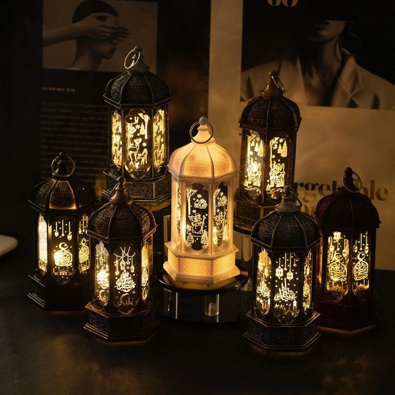 Led Ramadan Light Eid Mubarak Muslim Wind Lantern Night Light Ornament for Home Ramadan Festival Party Desktop Lamp Hanging
Led Ramadan Light Eid Mubarak Muslim Wind Lantern Night Light Ornament for Home Ramadan Festival Party Desktop Lamp Hanging