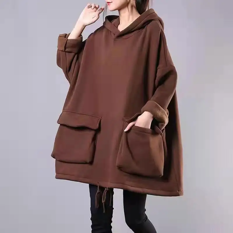 Hooded Dress for Women Solid Pockets Long Sleeve Hooded Coat Women Winter Jacket
Hooded Dress for Women Solid Pockets Long Sleeve Hooded Coat Women Winter Jacket