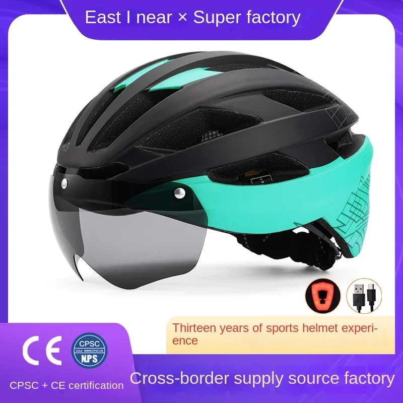 2022 New Adult Cycling Helmet with Goggles Charging Tail Light Road Bike Mountain Bike Helmet Wholesale
2022 New Adult Cycling Helmet with Goggles Charging Tail Light Road Bike Mountain Bike Helmet Wholesale