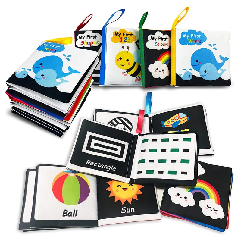 Baby Sensory Cloth Books Soft Black and White Visual Books High Contrast Animal Shape Early Learning Toys Educational Baby Books
Baby Sensory Cloth Books Soft Black and White Visual Books High Contrast Animal Shape Early Learning Toys Educational Baby Books