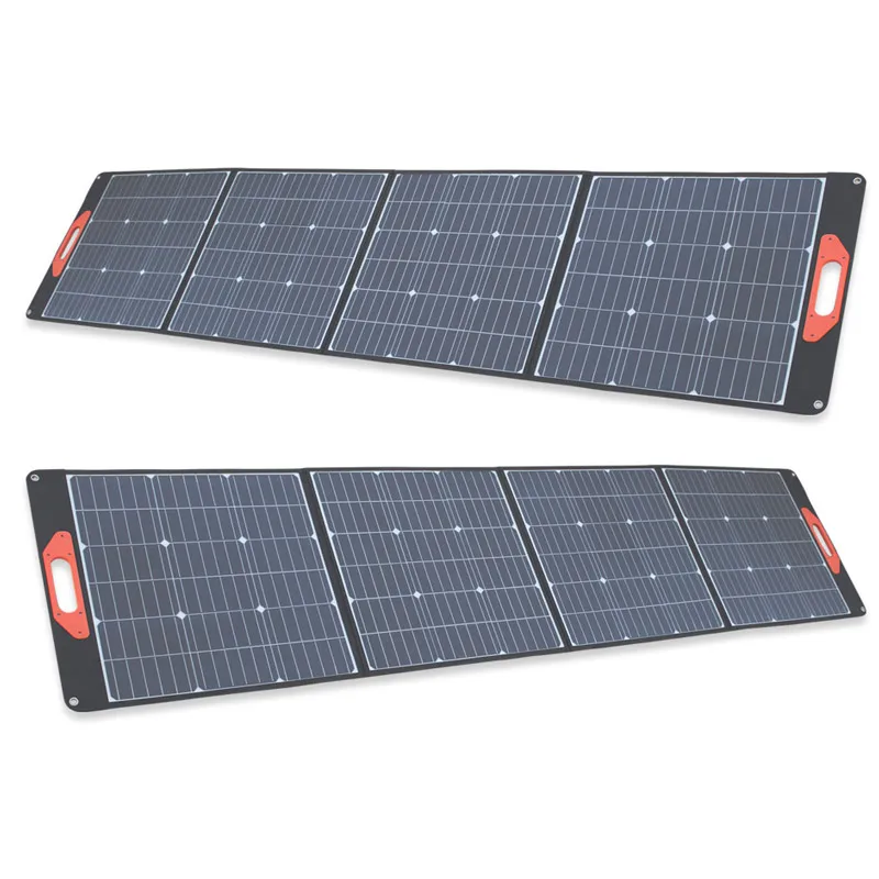 Factory direct ETFE mono camping solar charger portable power supply 200W foldable solar panel
Factory direct ETFE mono camping solar charger portable power supply 200W foldable solar panel