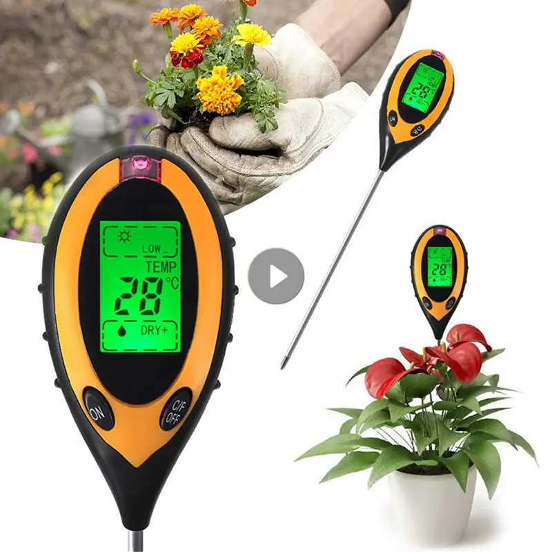 1 Gardening Display With Meter Temperature Moisture Backlight Tester Sunlight Garden In Solar Professional Soil 4 For
1 Gardening Display With Meter Temperature Moisture Backlight Tester Sunlight Garden In Solar Professional Soil 4 For