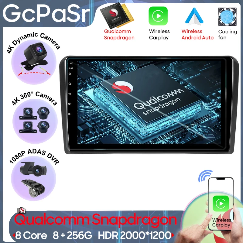 Qualcomm Car Radio For Audi A3 2 8P 2003 - 2013 S3 2 2006 - 2012 RS3 1 2011 2012 Navigation GPS Android Auto 5G Wifi No 2din DVD
Qualcomm Car Radio For Audi A3 2 8P 2003 - 2013 S3 2 2006 - 2012 RS3 1 2011 2012 Navigation GPS Android Auto 5G Wifi No 2din DVD