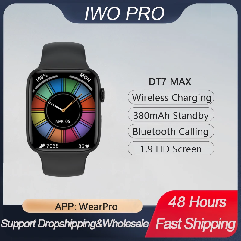 IWO DT7 MAX Men Smartwatch 42mm 1.9 Inch HD Screen 390*435 Resolution 280mAh Sports Wireless Bluetooth Call Charging Smart Watch
IWO DT7 MAX Men Smartwatch 42mm 1.9 Inch HD Screen 390*435 Resolution 280mAh Sports Wireless Bluetooth Call Charging Smart Watch