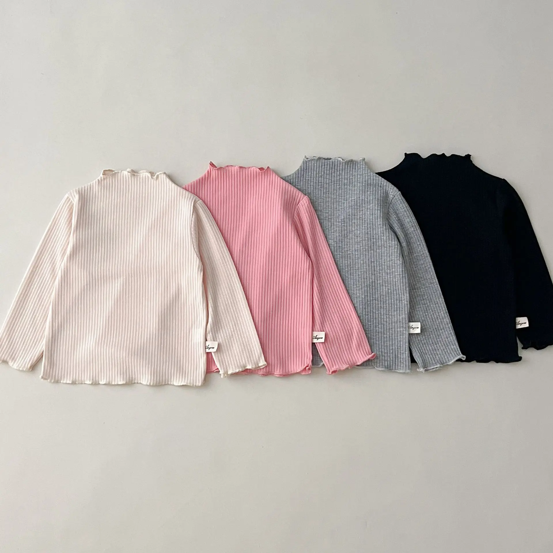 Autumn Girl Baby Pit Striped Long Sleeves Bottoming Shirt Children Ribbed Ruffle Thin T-shirt Kid Cotton Solid Thin Casual Tees
Autumn Girl Baby Pit Striped Long Sleeves Bottoming Shirt Children Ribbed Ruffle Thin T-shirt Kid Cotton Solid Thin Casual Tees