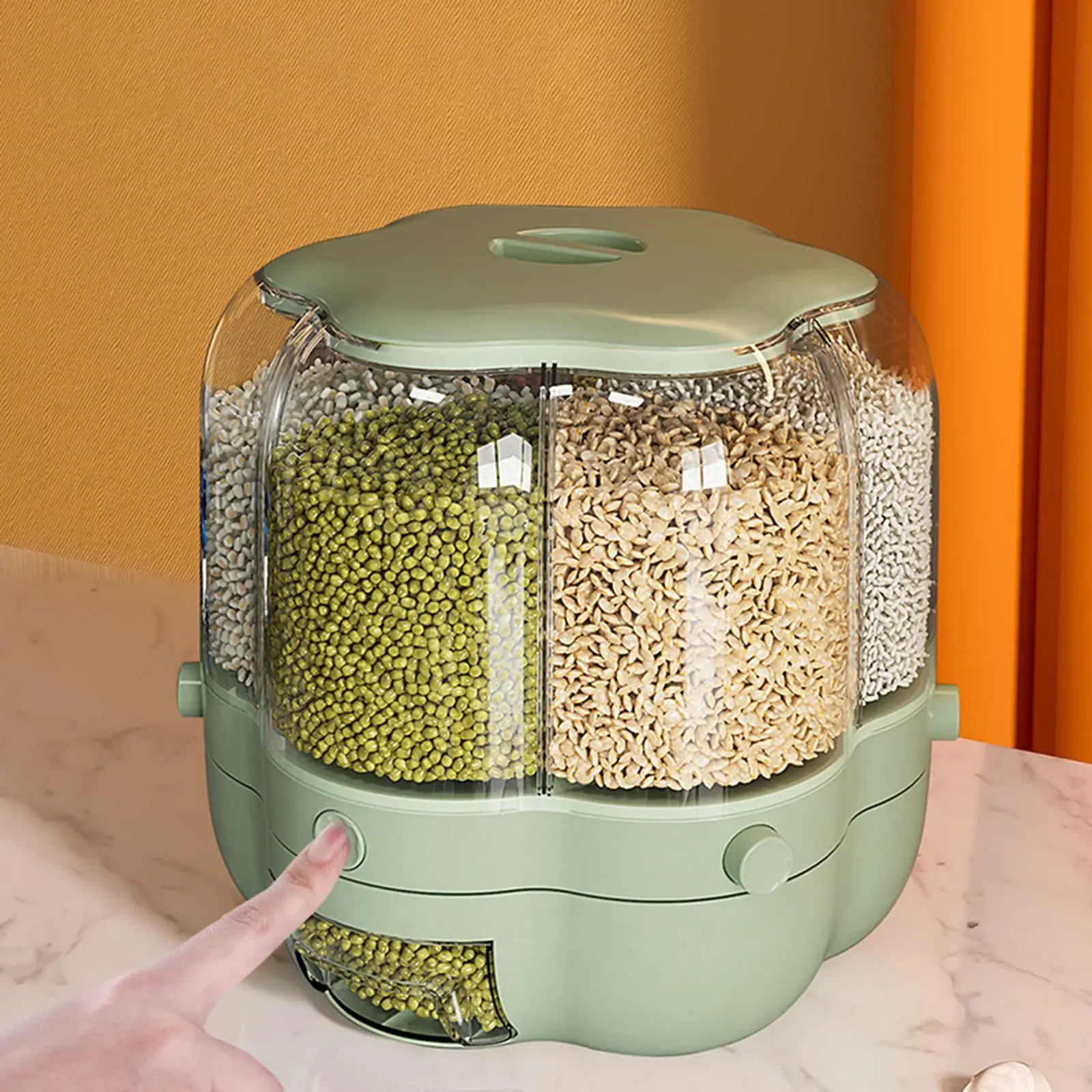 Cereal Dispenser Food Container Food Canisters Rotating for Tea Flour Pantry
Cereal Dispenser Food Container Food Canisters Rotating for Tea Flour Pantry