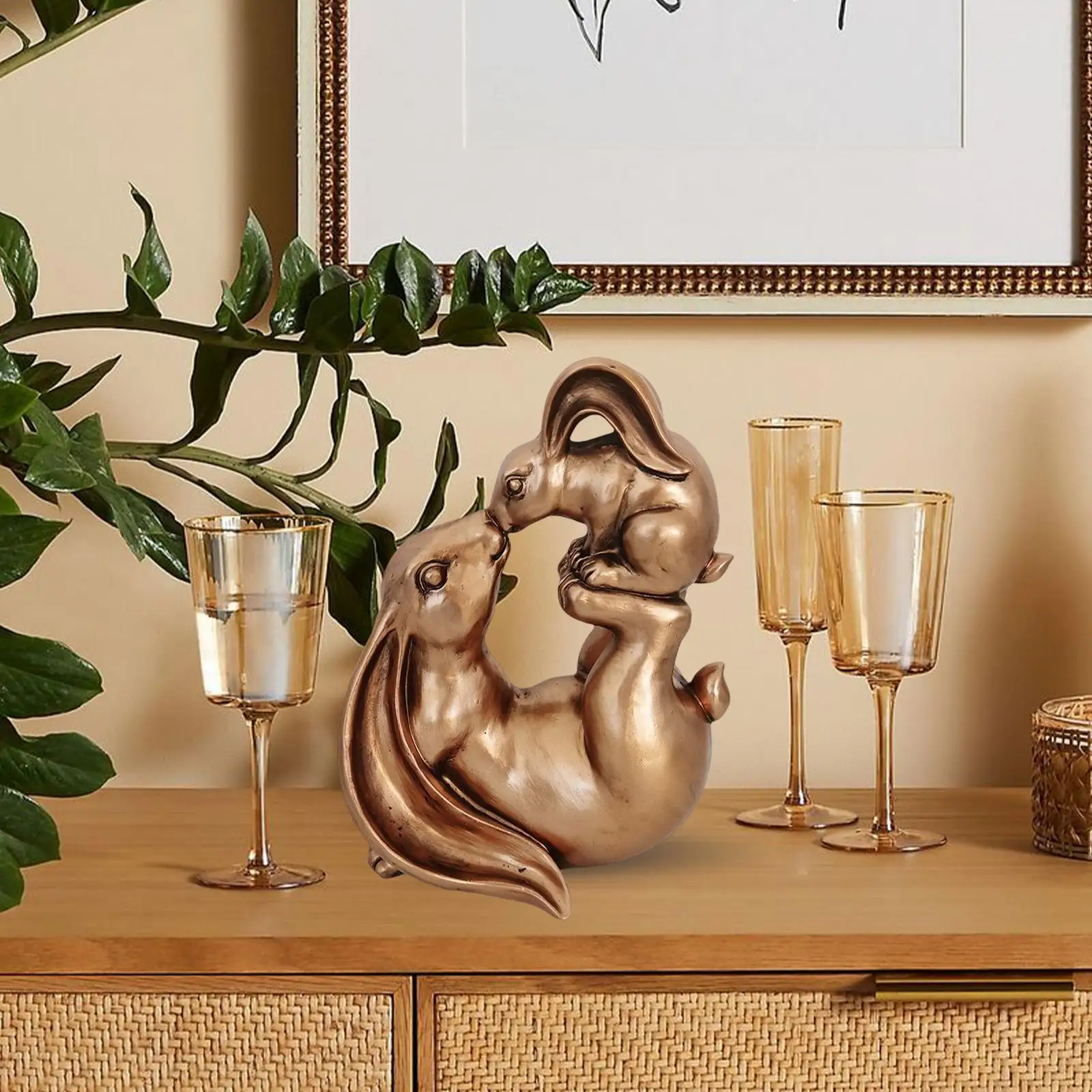 Parent Child Bunny Statue for Ornament Indoor Outdoor Outdoor Living Room Home Decoration
Parent Child Bunny Statue for Ornament Indoor Outdoor Outdoor Living Room Home Decoration