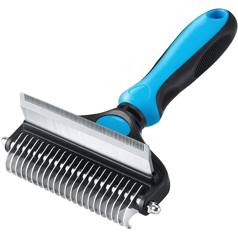 Pet Dog Grooming Cleaning Tool 2 In 1 Safe Double-Sided Head Comfortable Handle Pet Grooming Brush for Mats Tangles Removing
Pet Dog Grooming Cleaning Tool 2 In 1 Safe Double-Sided Head Comfortable Handle Pet Grooming Brush for Mats Tangles Removing