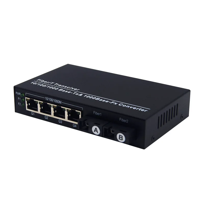 Гигабитное кольцо, самовосстанавливающийся медиа-конвертер Ethernet, 2 оптических порта, 4 контура RJ45, волоконно-оптический приемопередатчик
Гигабитное кольцо, самовосстанавливающийся медиа-конвертер Ethernet, 2 оптических порта, 4 контура RJ45, волоконно-оптический приемопередатчик