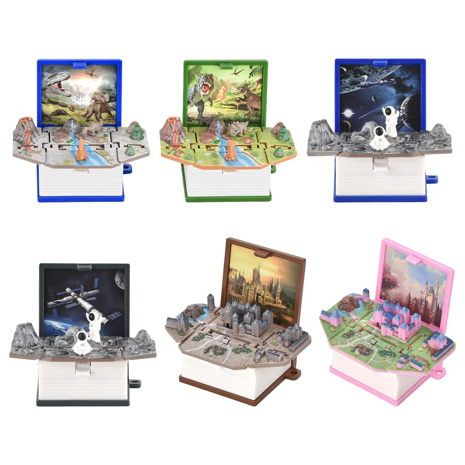 3D Three dimensional Folding Book Key Chain for Party Favors Children Kids 
3D Three dimensional Folding Book Key Chain for Party Favors Children Kids