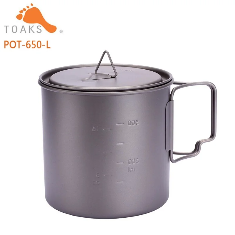 TOAKS POT-650-L Titanium Cup 650ML Outdoor Camping Lightweight Pot Picnic Cookware Set Pot Ultralight Titanium Pot
TOAKS POT-650-L Titanium Cup 650ML Outdoor Camping Lightweight Pot Picnic Cookware Set Pot Ultralight Titanium Pot