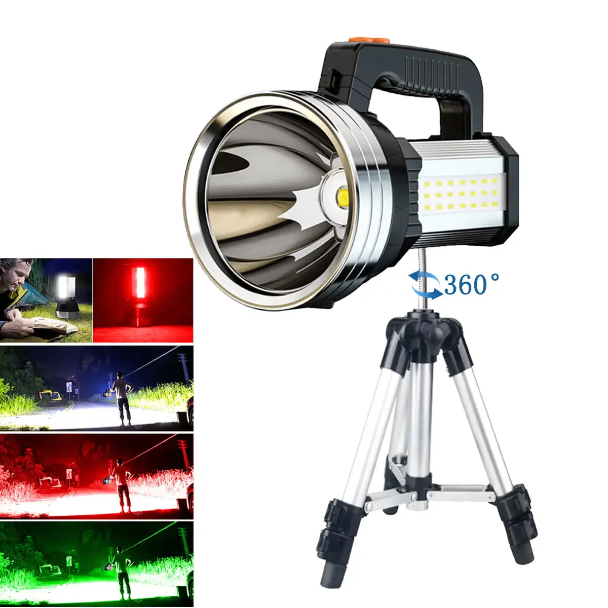 HMTX Green Red White Led Spotlight Flashlight Large Brightest Flashlights 100000 lumen Spot Lights Outdoor Handheld Portable Rec
HMTX Green Red White Led Spotlight Flashlight Large Brightest Flashlights 100000 lumen Spot Lights Outdoor Handheld Portable Rec