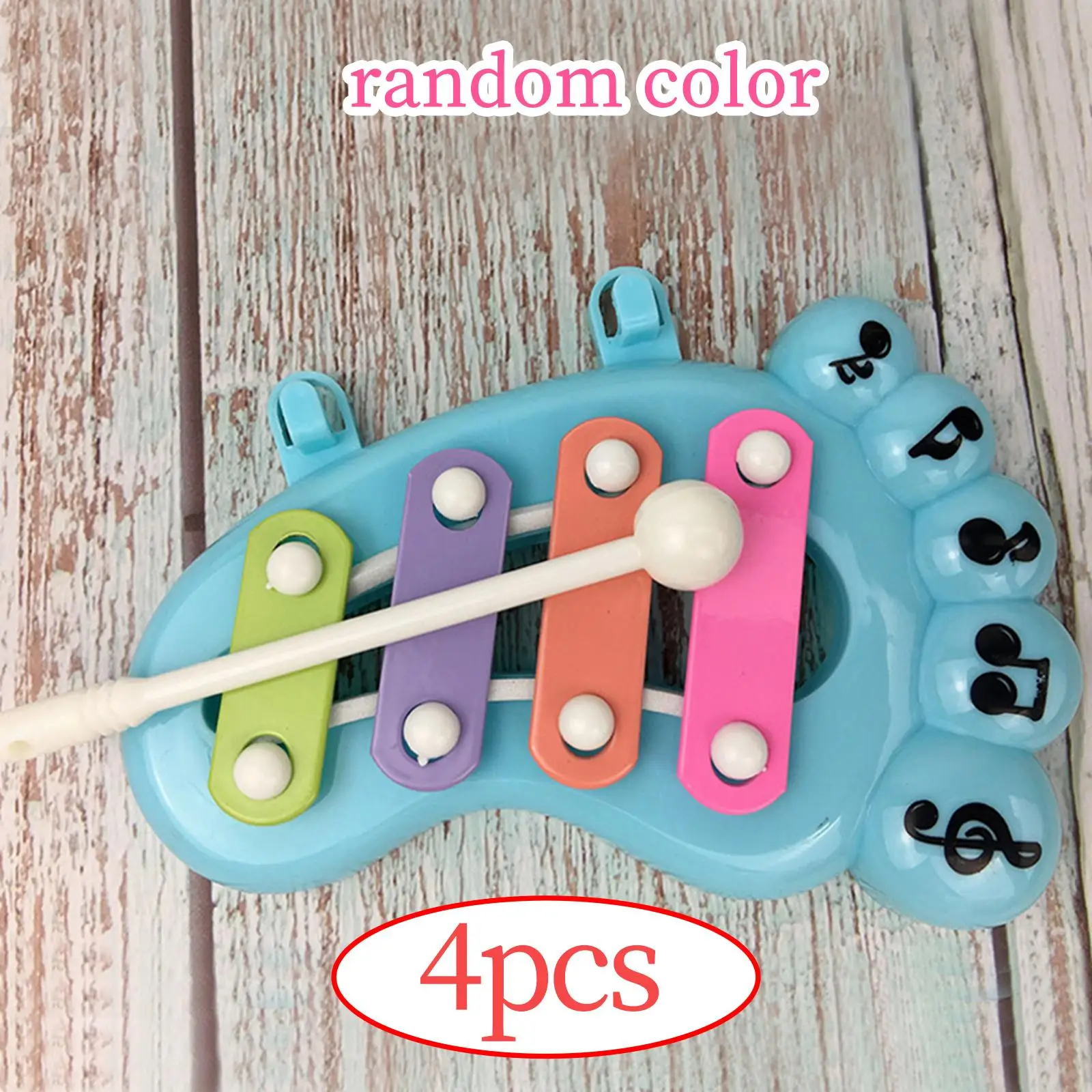 4 Pieces Kids Xylophone 4 Notes Foot Shaped Percussion Musical Instrument for Baby 2-4 Years Fine Motor Educational Toy Gifts
4 Pieces Kids Xylophone 4 Notes Foot Shaped Percussion Musical Instrument for Baby 2-4 Years Fine Motor Educational Toy Gifts
