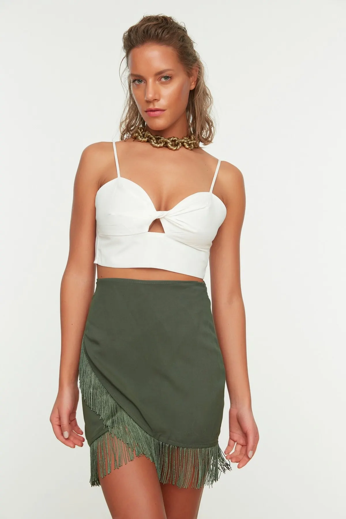 Women's Skirt Khaki Tasseled Skirt Summer Cute Style Empire Slim Folds Above Knee Sexy Mini Skirts
Women's Skirt Khaki Tasseled Skirt Summer Cute Style Empire Slim Folds Above Knee Sexy Mini Skirts