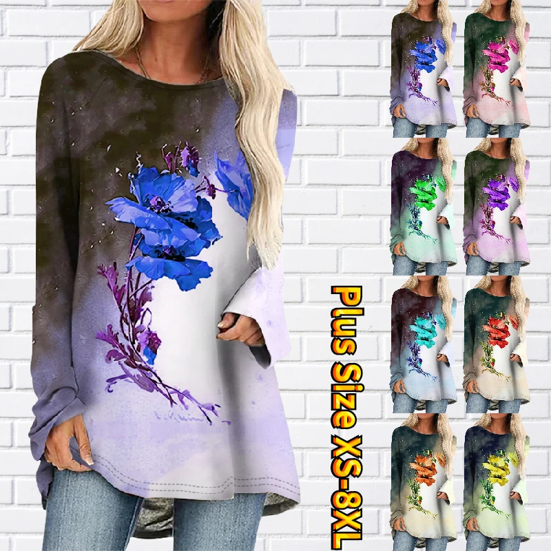 2022 Women Retro Round Neck Floral Print T-shirt Everyday Street Fashion Abstract Autumn Winter Elegant Pullover Tops Tee Shirt
2022 Women Retro Round Neck Floral Print T-shirt Everyday Street Fashion Abstract Autumn Winter Elegant Pullover Tops Tee Shirt