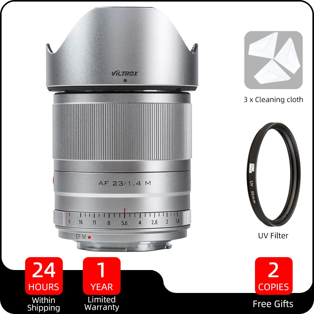 

VILTROX 23mm f1.4 EF-M Mount APS-C Auto Focus Large Aperture Portrait Lens for Canon EOS-M M50 Mark II M200 M10 M100 M3 M5 M6