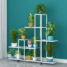 Multiple Plant Shelves Flower Stand For Pots For Living Room Iron Metal Outdoor Garden Display Shelf Holder Flower Rack