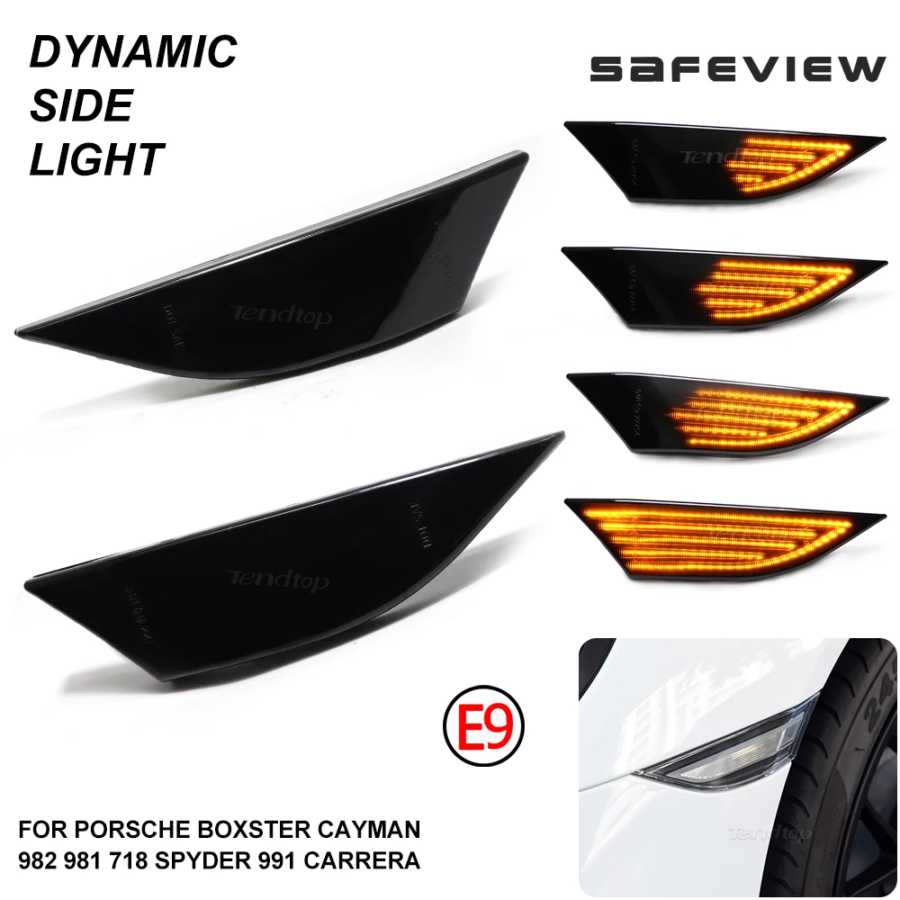 2Pcs Amber Dynamic LED Flashing Turn Signal Side Marker Lamp For Porsche Boxster Cayman 982 981 718 Spyder 991 911 Carrera
2Pcs Amber Dynamic LED Flashing Turn Signal Side Marker Lamp For Porsche Boxster Cayman 982 981 718 Spyder 991 911 Carrera