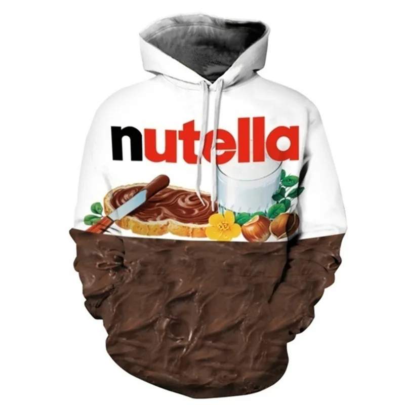New 3D Printing Painted Nutella Food Fashion Men Women Tracksuits Crewneck Hoodies Plus Size S-7XL Harajuku Four Seasons Casual
New 3D Printing Painted Nutella Food Fashion Men Women Tracksuits Crewneck Hoodies Plus Size S-7XL Harajuku Four Seasons Casual
