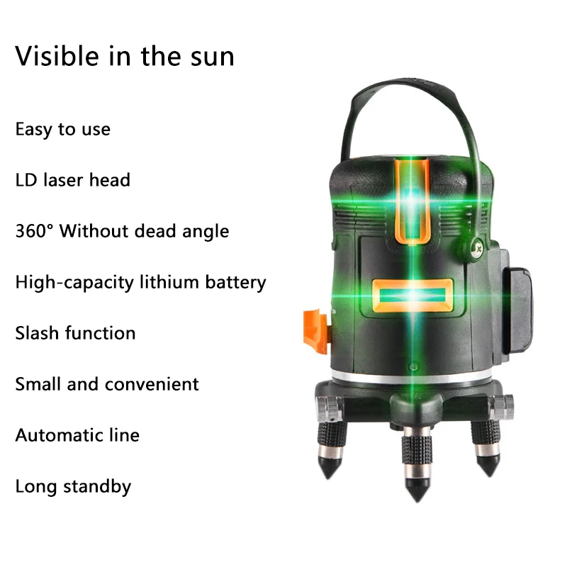 Laser Level Li-ion Battery 2/3/5 Green Vertical Horizontal Lasers Self-Leveling Rotary Line Measuring Tools Lazer Level
Laser Level Li-ion Battery 2/3/5 Green Vertical Horizontal Lasers Self-Leveling Rotary Line Measuring Tools Lazer Level