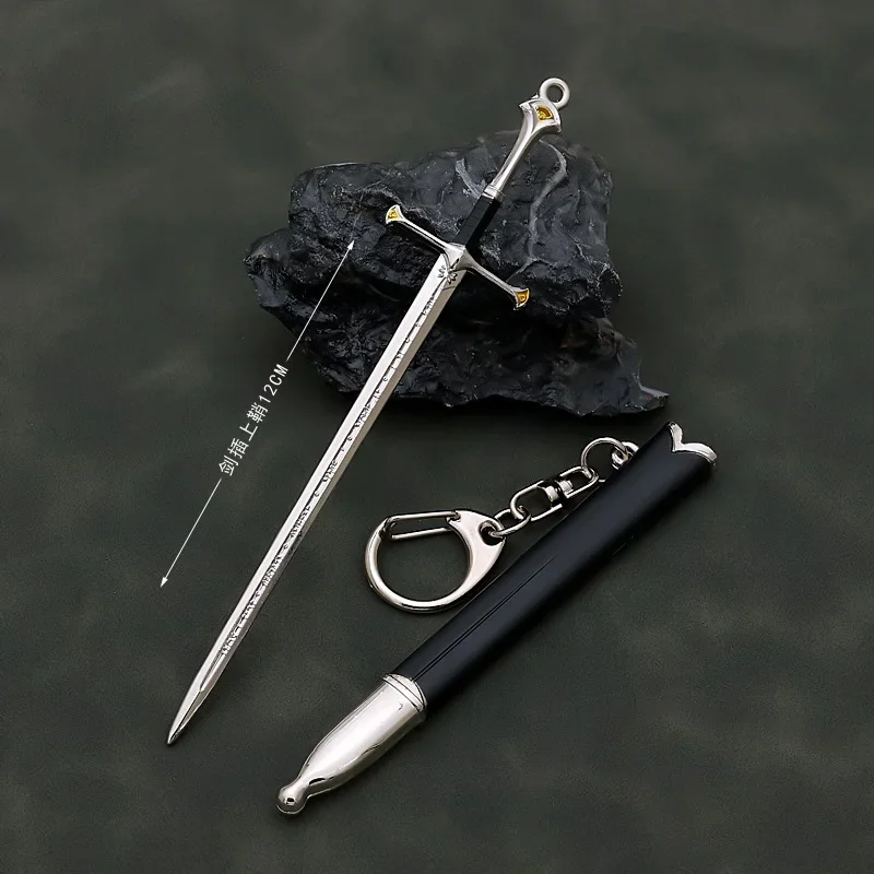 12 см арагон Нартйл меч брелки LOTR Anduril средневековое оружие металлическая катана