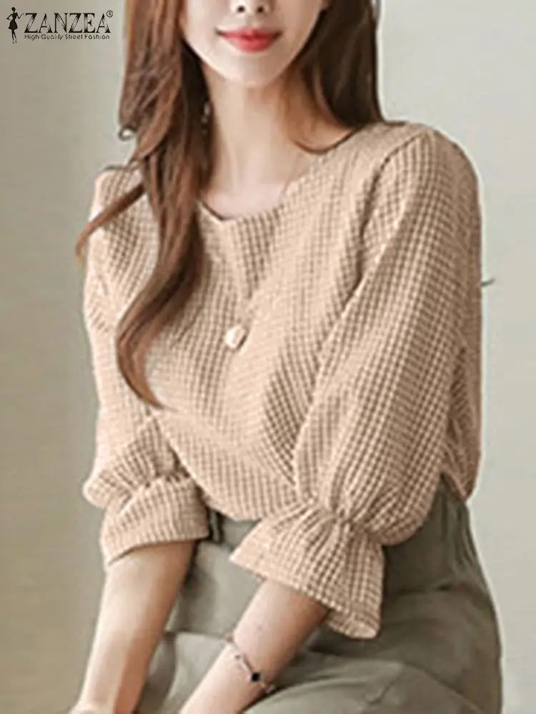 ZANZEA Fashion Summer Women Blouse Grid Printed Elegant Casual Loose Holiday Shirts Bohemian OversizeO-Neck Short Sleeve Top
ZANZEA Fashion Summer Women Blouse Grid Printed Elegant Casual Loose Holiday Shirts Bohemian OversizeO-Neck Short Sleeve Top