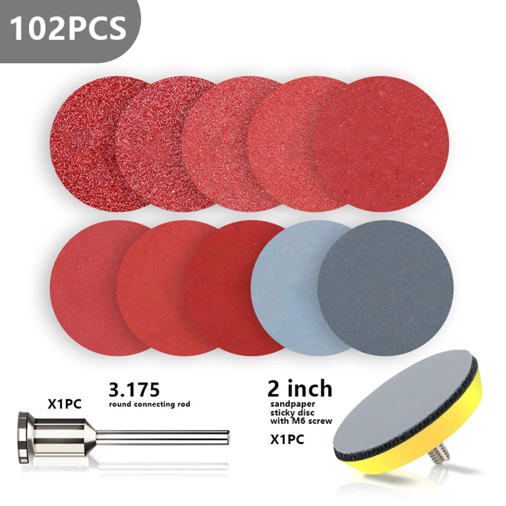 102pcs 50mm Sandpaper 80-3000 Grit Sanding Paper Disc With Rod Sticky Disc For Cleaning Polishing Smooth Abrasive Power Tools
102pcs 50mm Sandpaper 80-3000 Grit Sanding Paper Disc With Rod Sticky Disc For Cleaning Polishing Smooth Abrasive Power Tools
