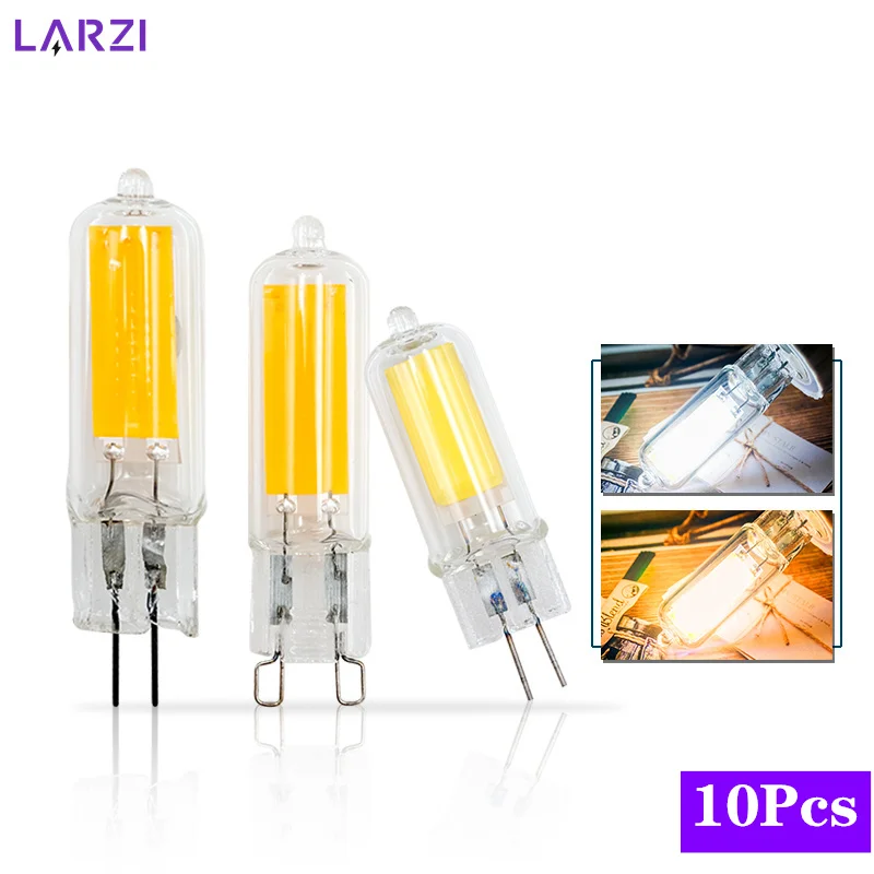 

10Pcs/lot Brightest G4 G9 LED Lamp AC220V 6W 9W Glass COB LED Bulb Warm/Cold White Spotlight Replace Halogen Light