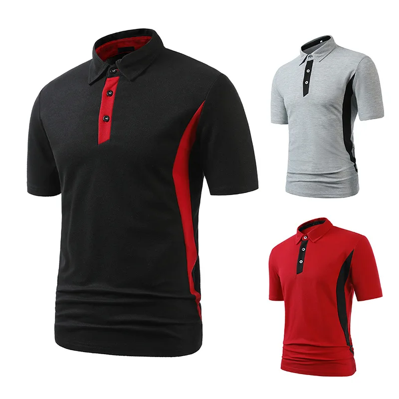 Summer new casual fashion color-blocking lapel popular basic POLO shirt short-sleeved T-shirt men fashion
Summer new casual fashion color-blocking lapel popular basic POLO shirt short-sleeved T-shirt men fashion