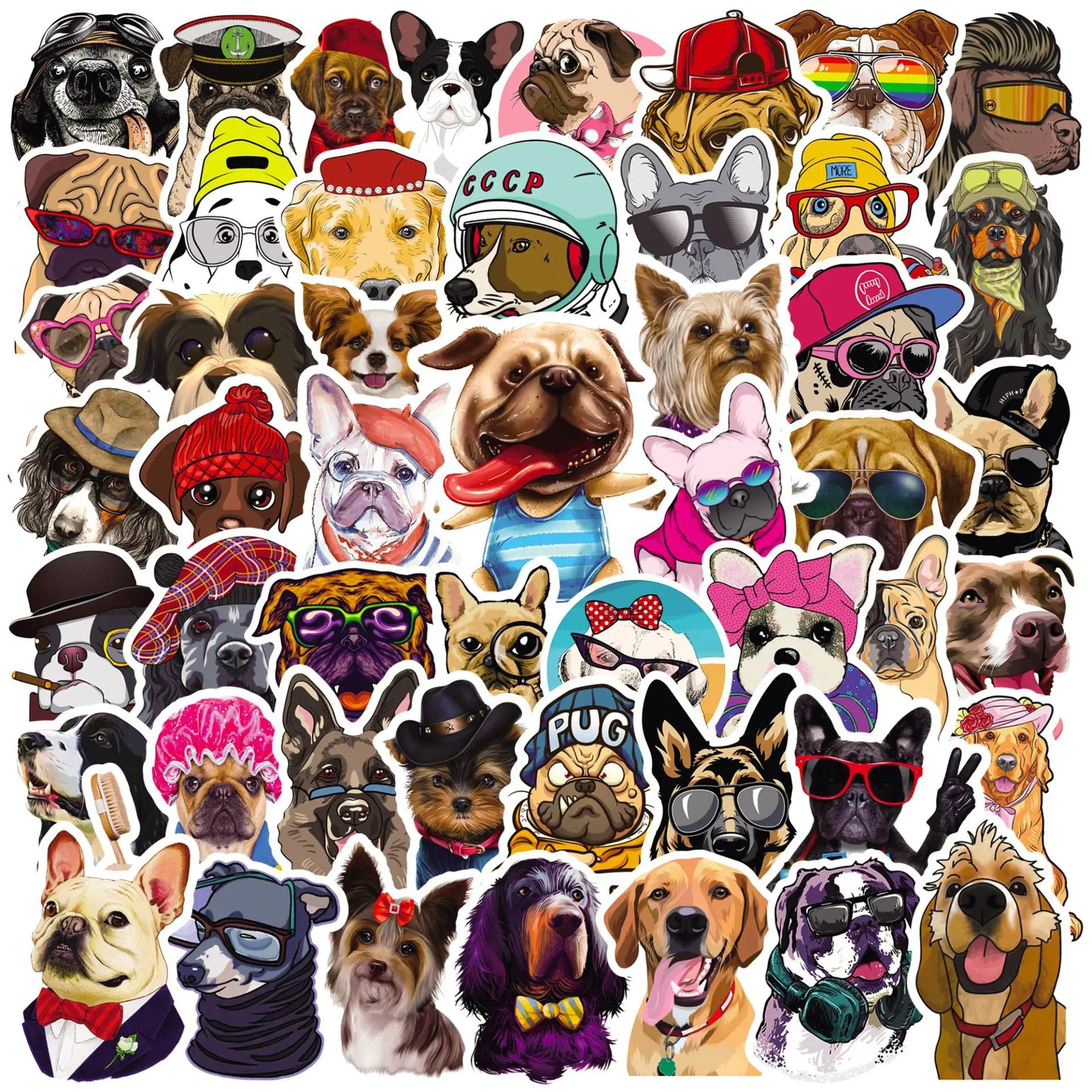 50 Pcs Cute Dog Animal Graffiti Stickers Luggage Trolley Box Car Electric Car Stickers Waterproof Decal
50 Pcs Cute Dog Animal Graffiti Stickers Luggage Trolley Box Car Electric Car Stickers Waterproof Decal