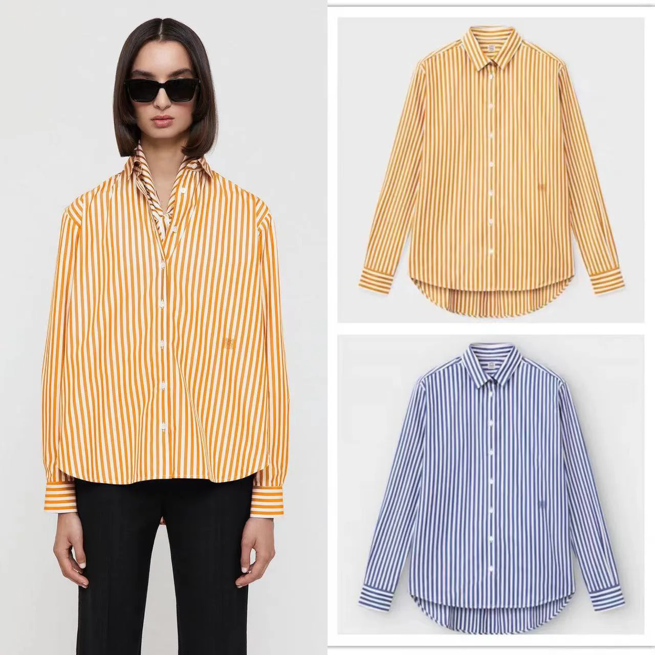 Logo Embroidery Silhouette Blouse for Women Turn-down Collar Loose Single Breasted Chemise Long Sleeve Office Lady Shirt
Logo Embroidery Silhouette Blouse for Women Turn-down Collar Loose Single Breasted Chemise Long Sleeve Office Lady Shirt