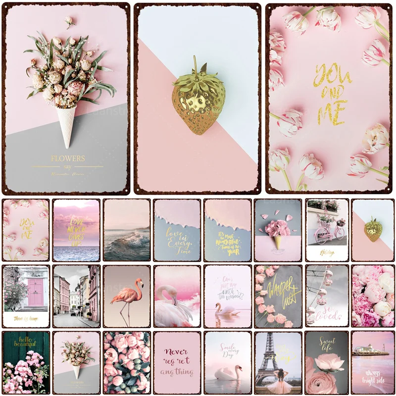 Pink Landscape Retro Poster Flower Ferris Wheel Flamingo Tin Signs Wall Decor Metal Signs Iron Painting Home Bar Garden Decor d3
Pink Landscape Retro Poster Flower Ferris Wheel Flamingo Tin Signs Wall Decor Metal Signs Iron Painting Home Bar Garden Decor d3