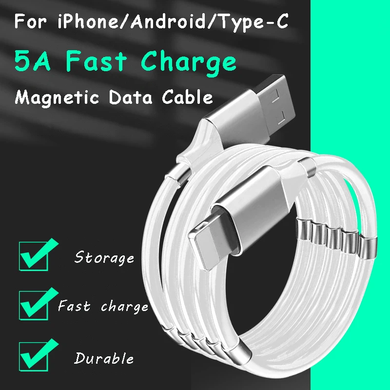 2021 New Design Magic Rope Magnetic Absorption Charging Data Cable For iPhone Samsung HUAWEI
2021 New Design Magic Rope Magnetic Absorption Charging Data Cable For iPhone Samsung HUAWEI