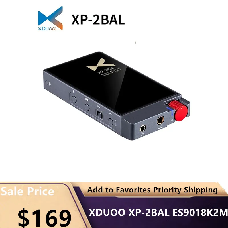 

XDUOO XP-2BAL ES9018K2M HD Bluetooth DAC Balanced Headphone Amplifier CSR8675 Bluetooth 5.0 USB DAC 320Mw Output Power