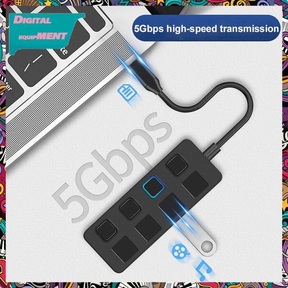 With Led Power Indicator Multi-splitter Adapter 4 Port High Speed Usb-c 3.0 Hub Portable Type-c Docking Station Stable
With Led Power Indicator Multi-splitter Adapter 4 Port High Speed Usb-c 3.0 Hub Portable Type-c Docking Station Stable