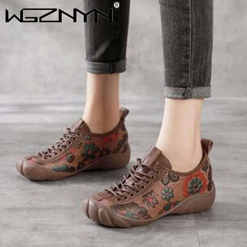 Spring Autumn Fashion Casual Women's Flat Shoes Leather Retro Women's Shoes Street Series Printing Ladies Shoes Trend All-match
Spring Autumn Fashion Casual Women's Flat Shoes Leather Retro Women's Shoes Street Series Printing Ladies Shoes Trend All-match