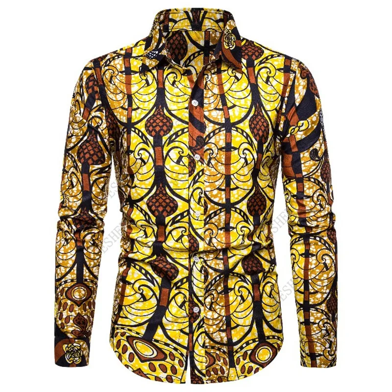 2023 Vintage African Ethnic Print Dress Shirt Men Camisa Masculina Autumn New Slim Fit Long Sleeve Mens Shirts Party Prom Shirt
2023 Vintage African Ethnic Print Dress Shirt Men Camisa Masculina Autumn New Slim Fit Long Sleeve Mens Shirts Party Prom Shirt