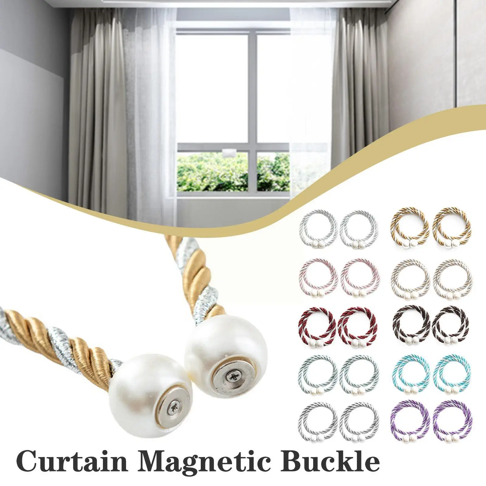 Magnetic Curtain Clip Pearl Ball Curtains Holder Buckle Holdback Hanging Tie Room Back Rope Tieback Ball Accessories Decor V7c3
Magnetic Curtain Clip Pearl Ball Curtains Holder Buckle Holdback Hanging Tie Room Back Rope Tieback Ball Accessories Decor V7c3