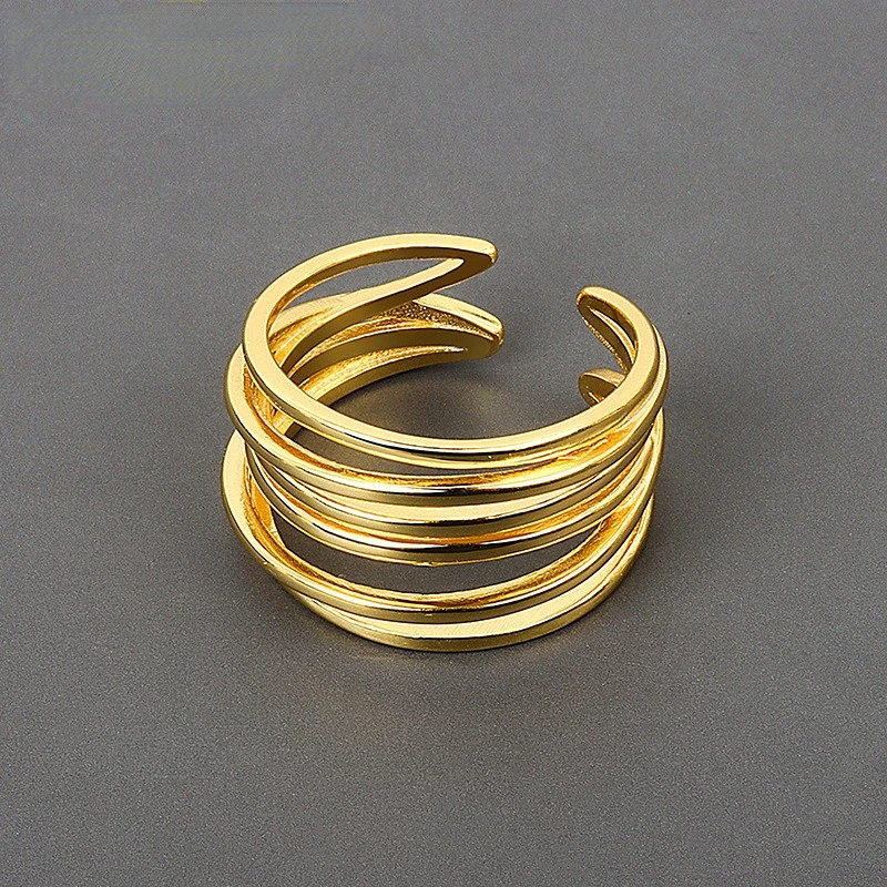 Silver Color Wedding Rings Simple Geometric Multilayer Winding Handmade Jewelry for Women Size Adjustable 2021 Ring
Silver Color Wedding Rings Simple Geometric Multilayer Winding Handmade Jewelry for Women Size Adjustable 2021 Ring