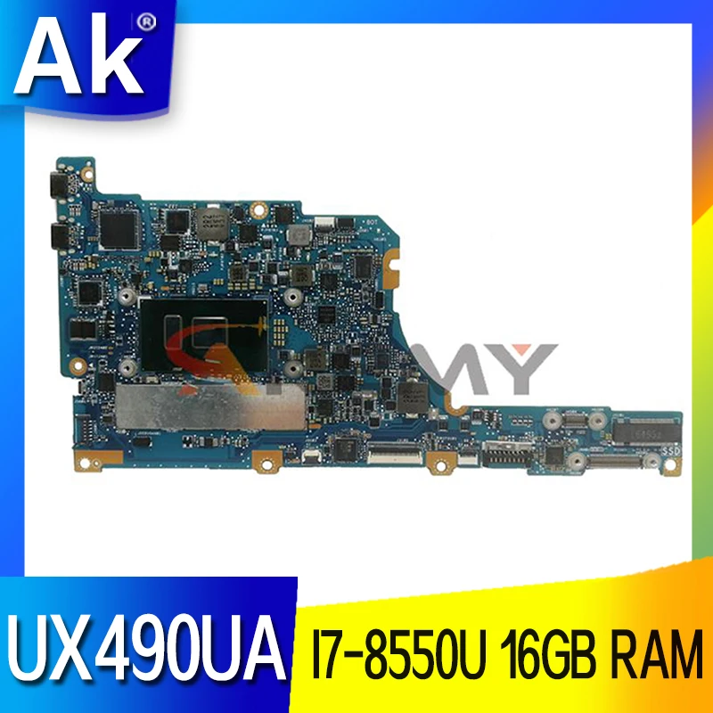 Материнская плата UX490UA для ноутбуков ASUS UX490UA, материнская плата на борту I7-8550U 16 Гб ОЗУ, тест 100% ОК 
Материнская плата UX490UA для ноутбуков ASUS UX490UA, материнская плата на борту I7-8550U 16 Гб ОЗУ, тест 100% ОК