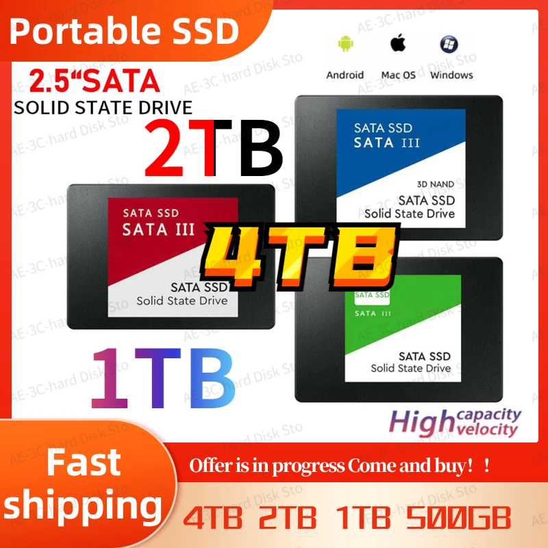 2023 Fast SATA SSD 4TB 2.5Inch High Speed SSD 4TB 2TB 1TB HD 1TB 500G Internal SSD 2TB Solid State Drive For Laptop SSD Notebook
2023 Fast SATA SSD 4TB 2.5Inch High Speed SSD 4TB 2TB 1TB HD 1TB 500G Internal SSD 2TB Solid State Drive For Laptop SSD Notebook