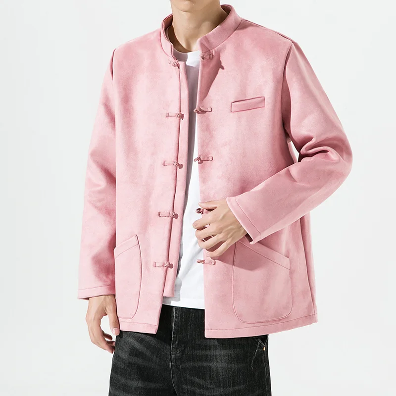 Autumn Chinese Spring Traditional Clothing Imitation Suede Plus Size Jacket Men'S Fashion Loose Tang Suit Japanese Harajuku Coat
Autumn Chinese Spring Traditional Clothing Imitation Suede Plus Size Jacket Men'S Fashion Loose Tang Suit Japanese Harajuku Coat