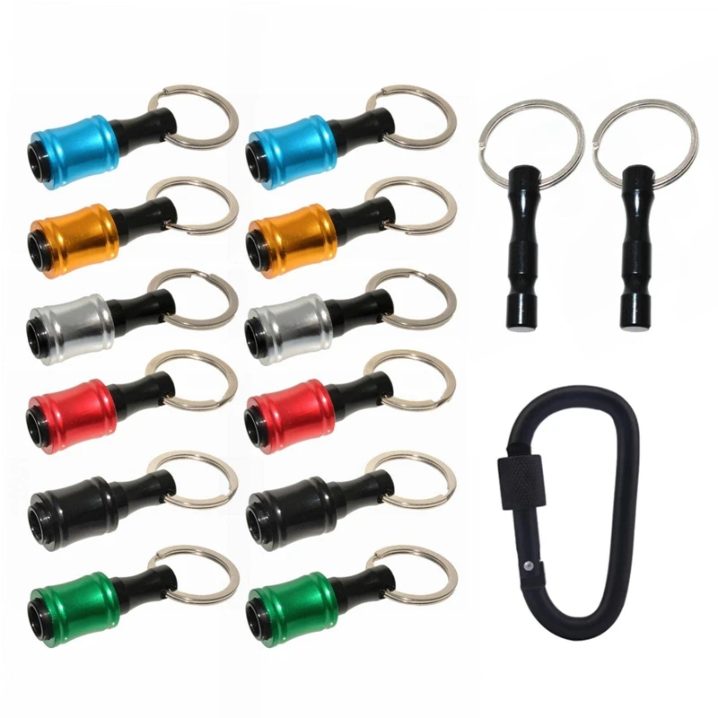 12Pieces 1/4 Inch Hex Shank Bits Holder Keychian, Keychain Extension Bar Screwdriver Bit Holder Socket Adapter
12Pieces 1/4 Inch Hex Shank Bits Holder Keychian, Keychain Extension Bar Screwdriver Bit Holder Socket Adapter